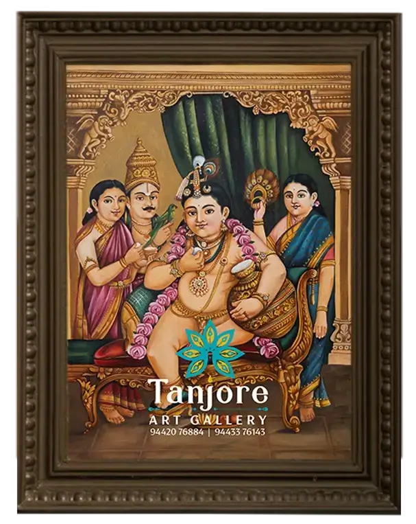 Antique Butter Krishna Tanjore Painting in Coimbatore